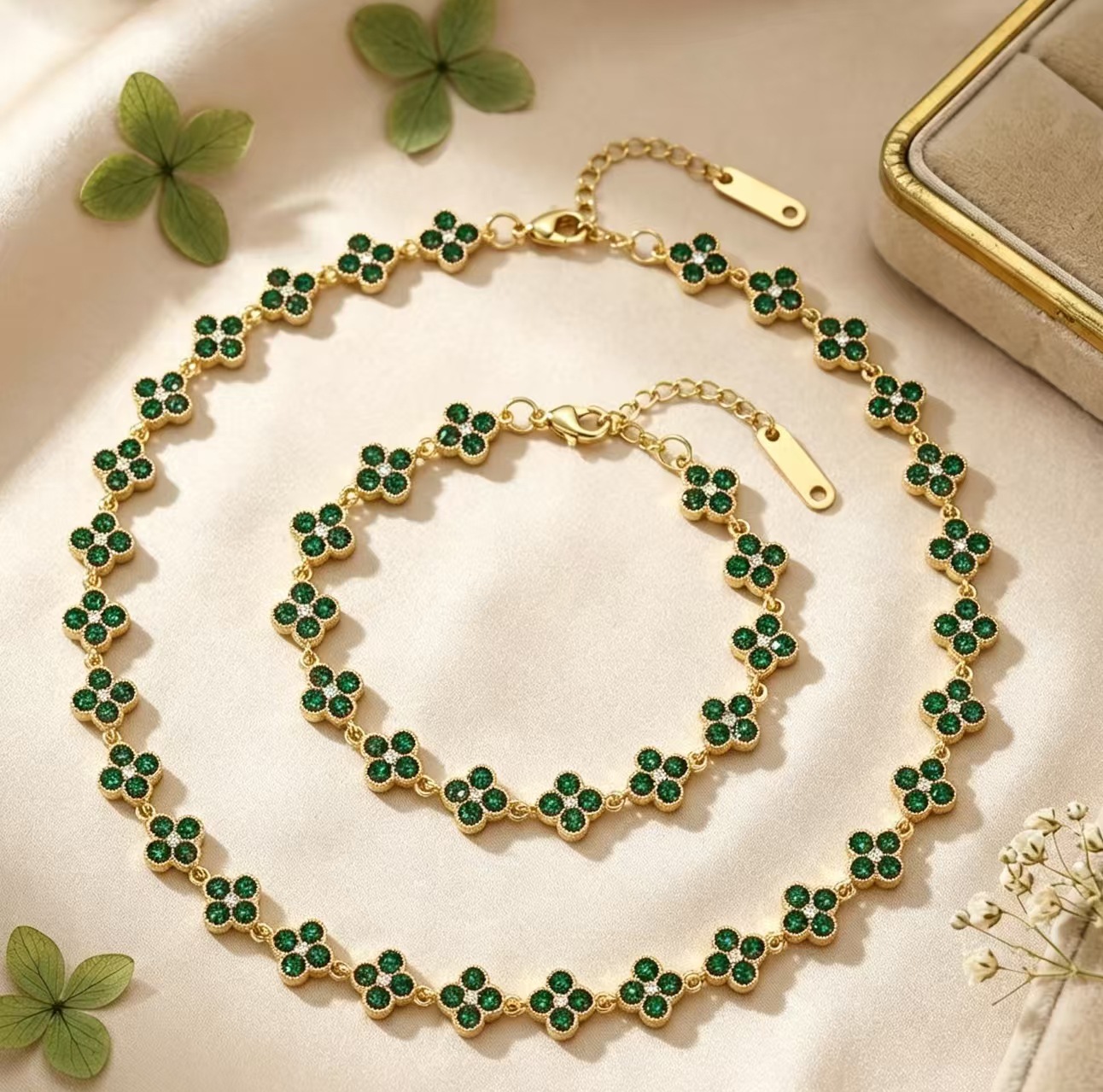 Solid Color Sakura Bracelet / Necklace / Ring / Earrings / Set