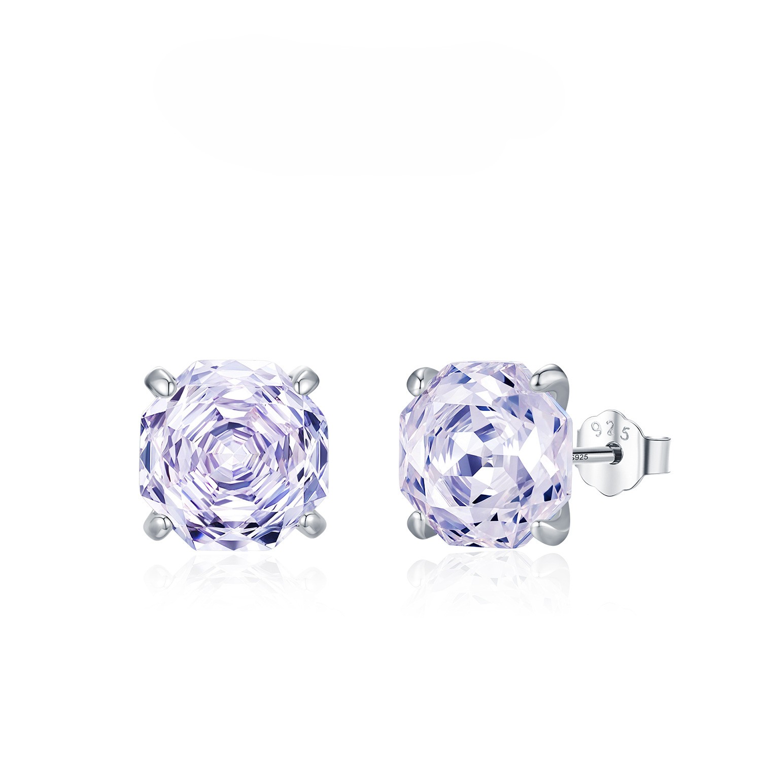 Rose flower Necklace / Earrings / Set - 925 silver