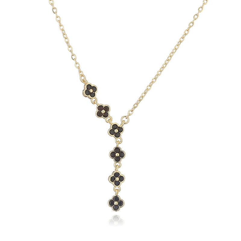 Four Sakura Tassel Necklace