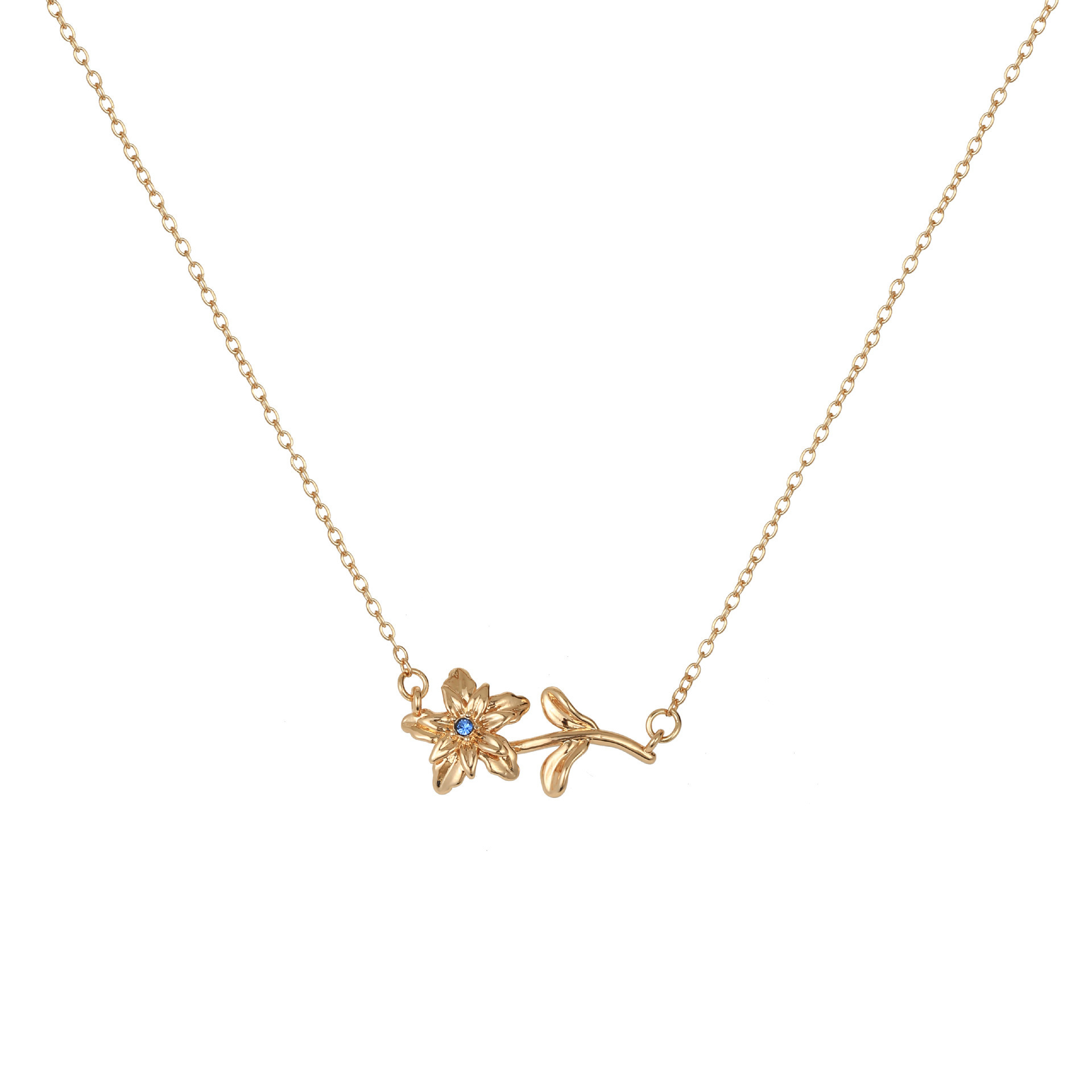 12 Months Birth Flower 3D Pendant Necklace