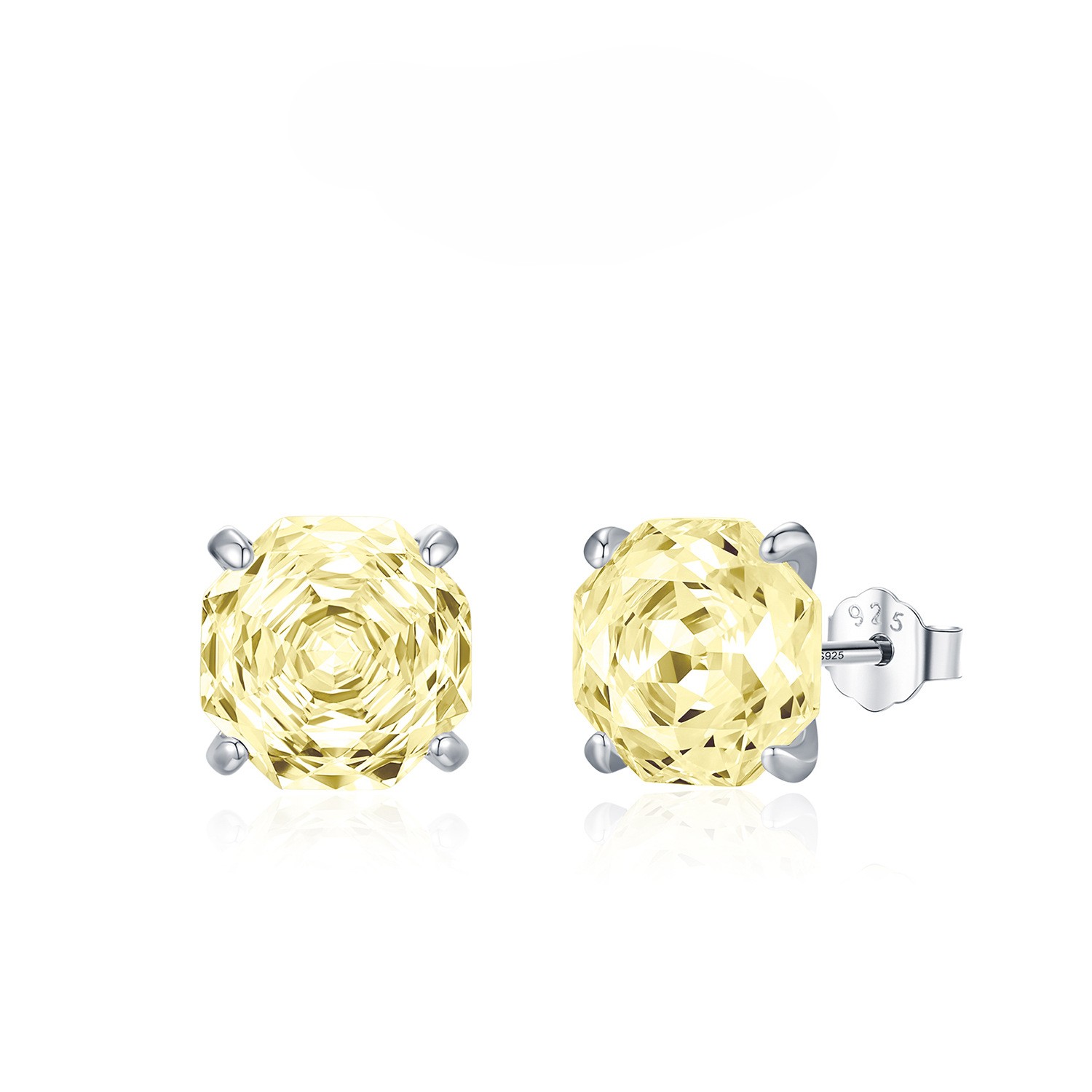 Rose flower Necklace / Earrings / Set - 925 silver