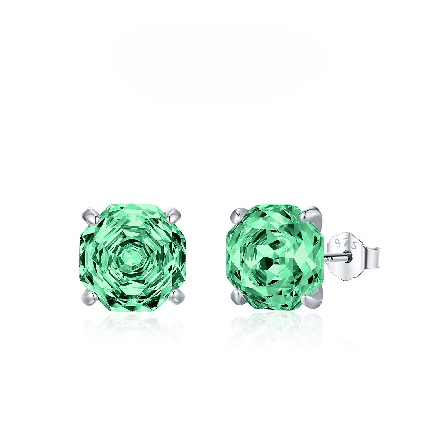 Rose flower Necklace / Earrings / Set - 925 silver