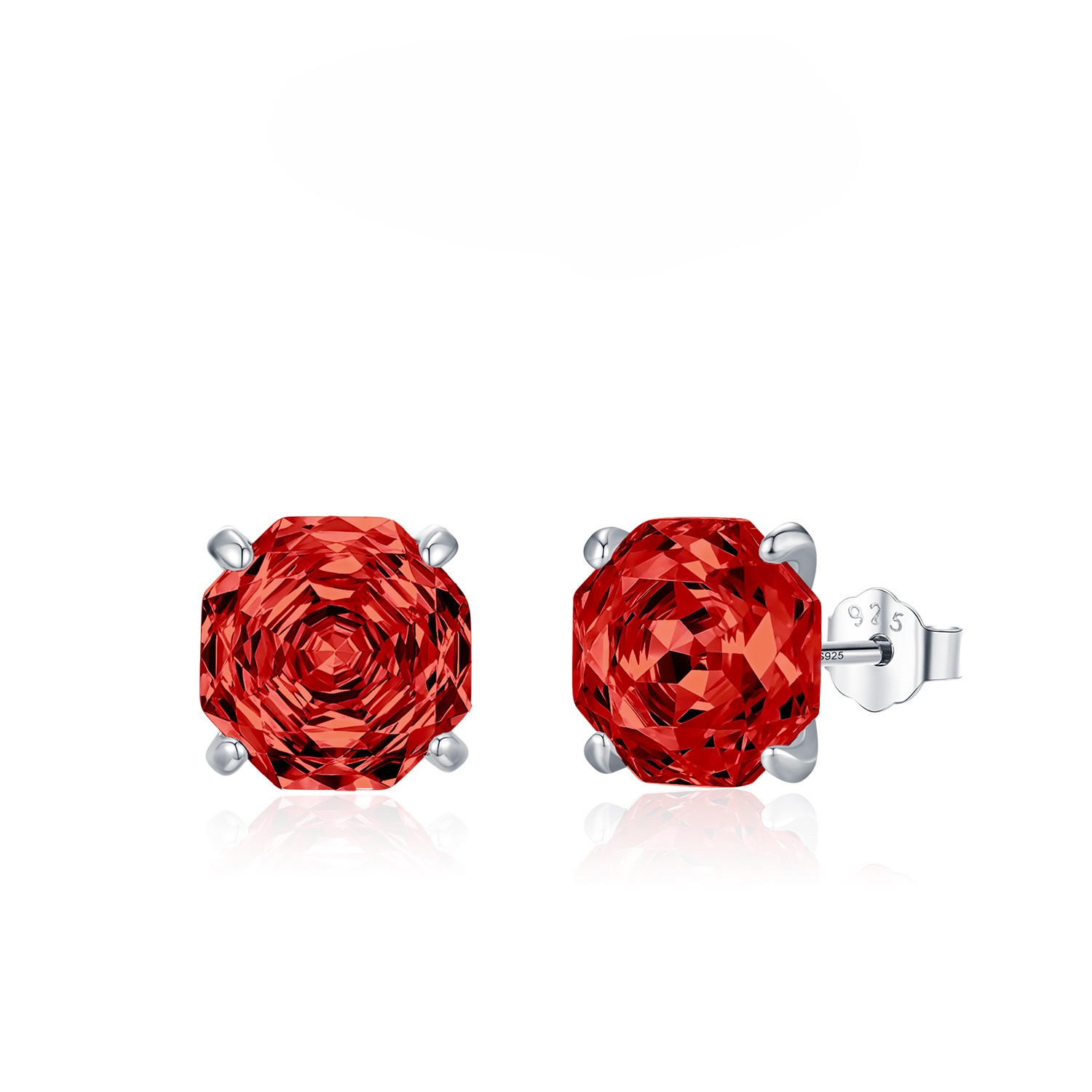 Rose flower Necklace / Earrings / Set - 925 silver