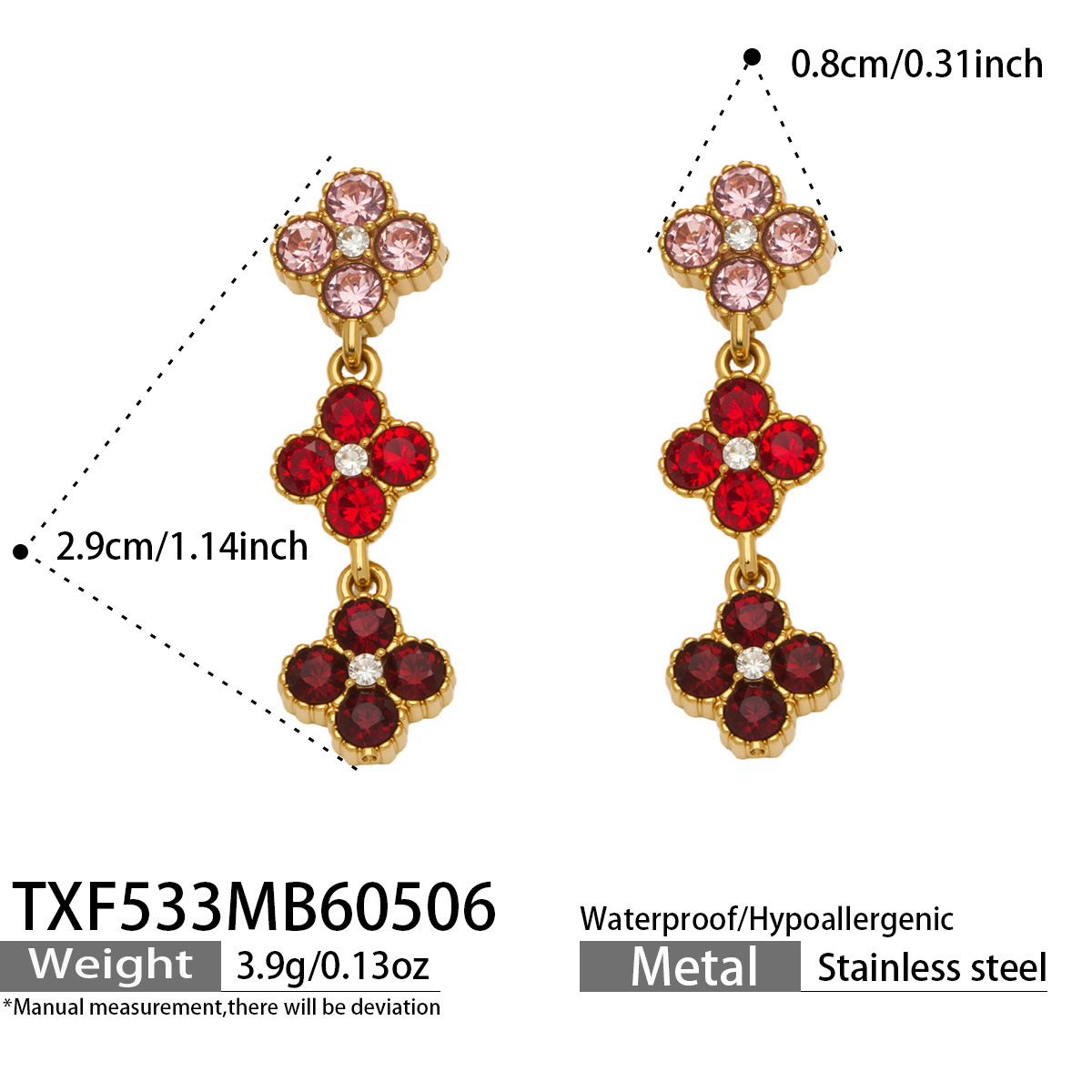Luxury Sakura Bracelet / Necklace / Ring / Earrings / Set