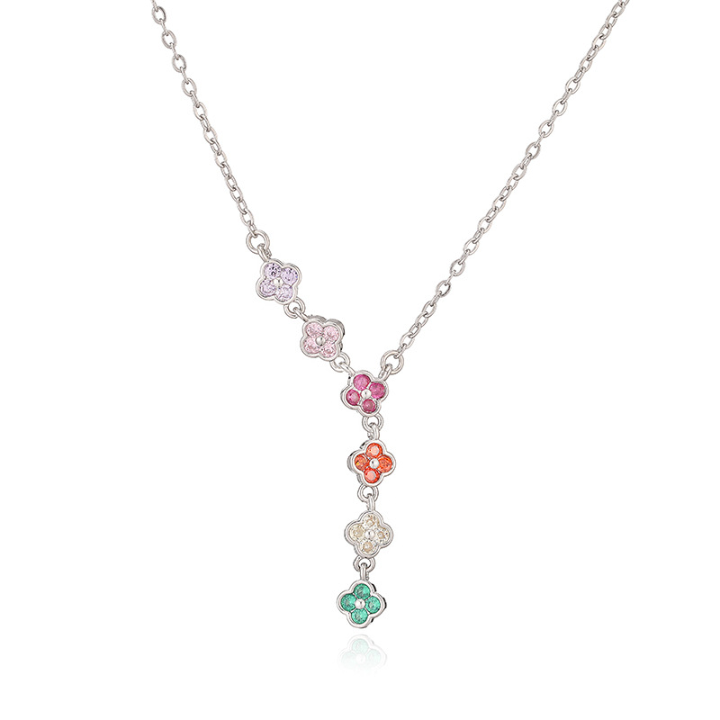 Four Sakura Tassel Necklace