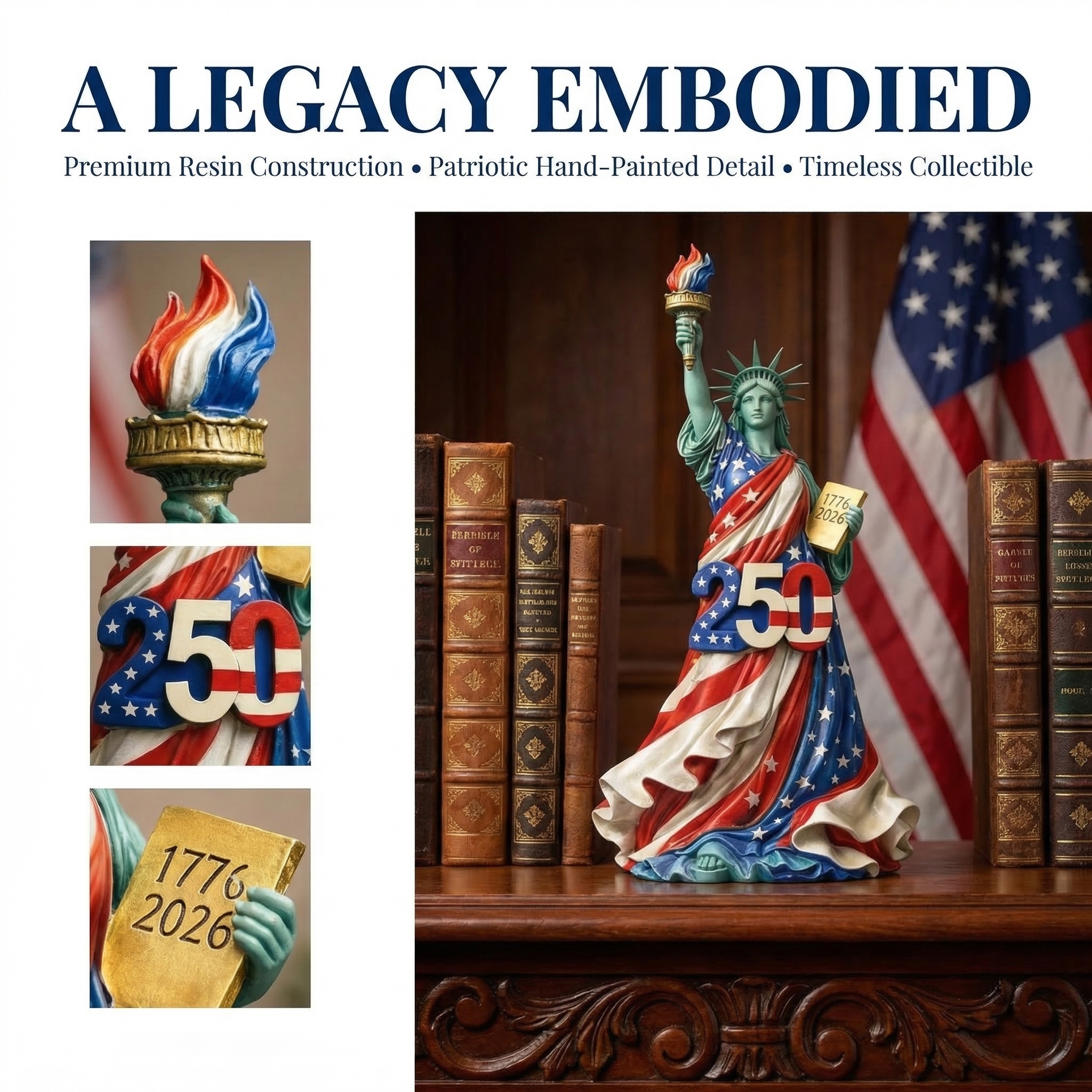 The Statue of Liberty - 250th Anniversary United States of America Ornament 1776-2026
