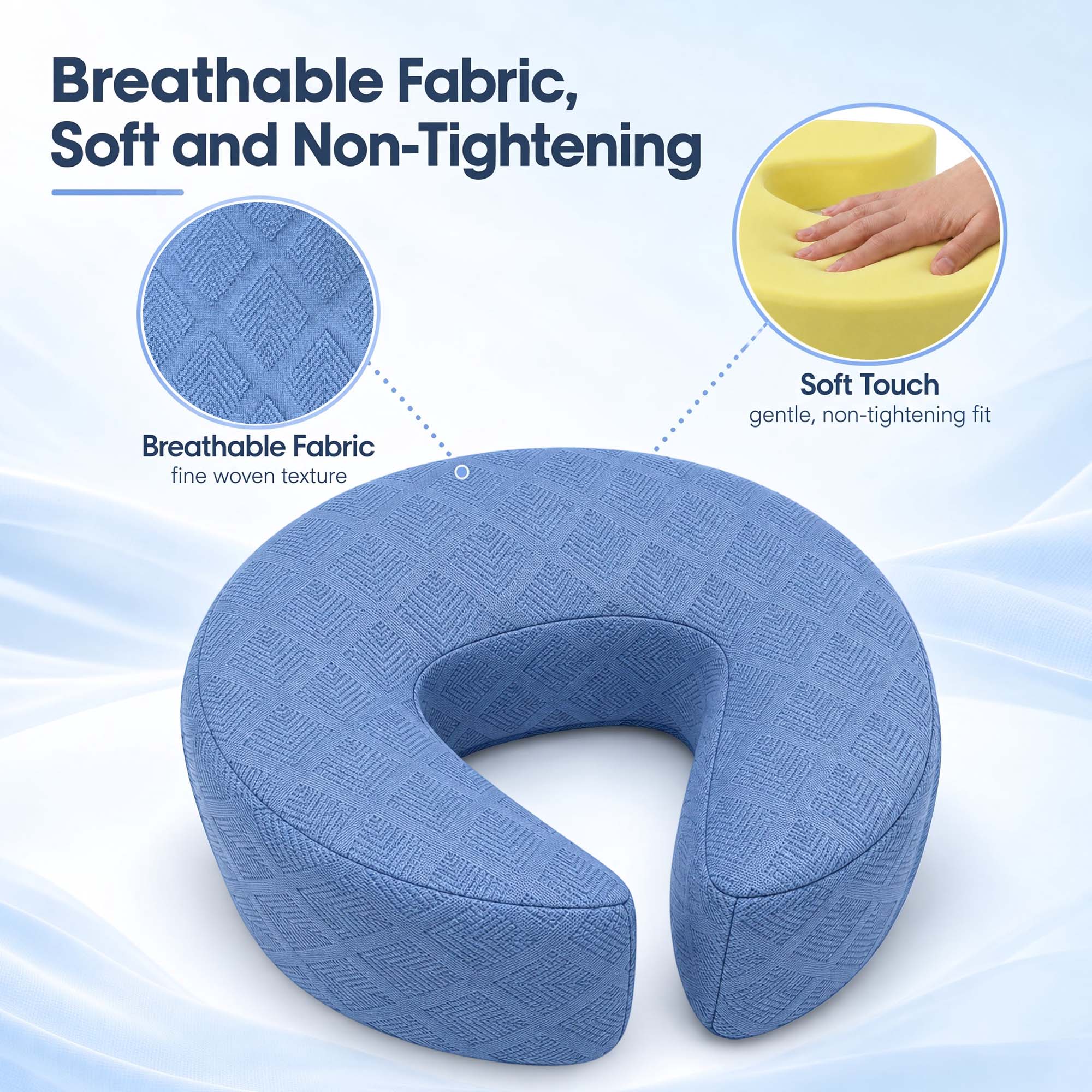 MQUPIN Massage Headrest for Bed, Adjustable Household Face Cradle Kit, Portable Mattress Face Down Pillow for Home Spa & Eye Surgery Recovery