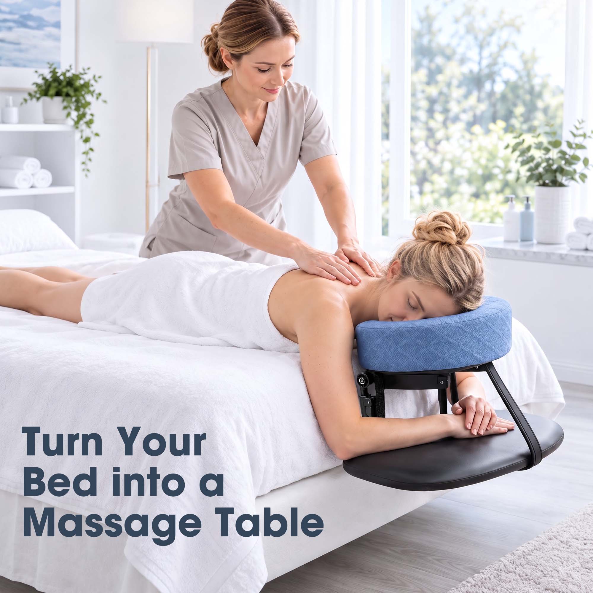 MQUPIN Massage Headrest for Bed, Adjustable Household Face Cradle Kit, Portable Mattress Face Down Pillow for Home Spa & Eye Surgery Recovery