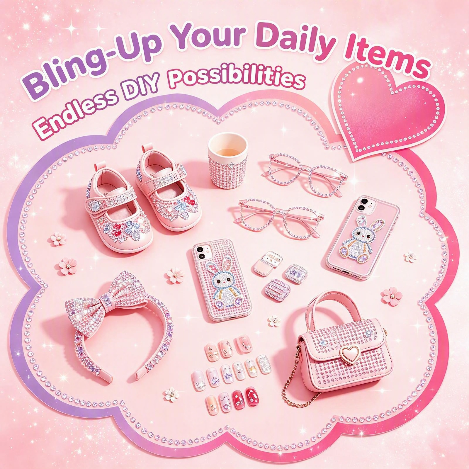 Bedazzler Kit with Rhinestones, 34000 Jelly Gems, 3mm Multicolor Crystal, 3 B7000 Glue for Diamond Art, Nail Art & Crafts