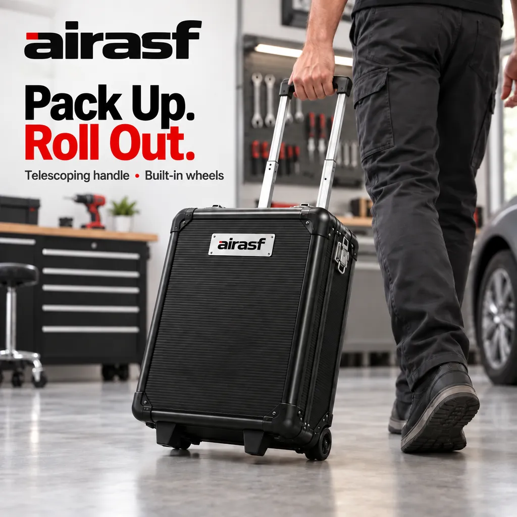 Airasf 899-Piece Tool & Accessory Set with Rolling Storage Case