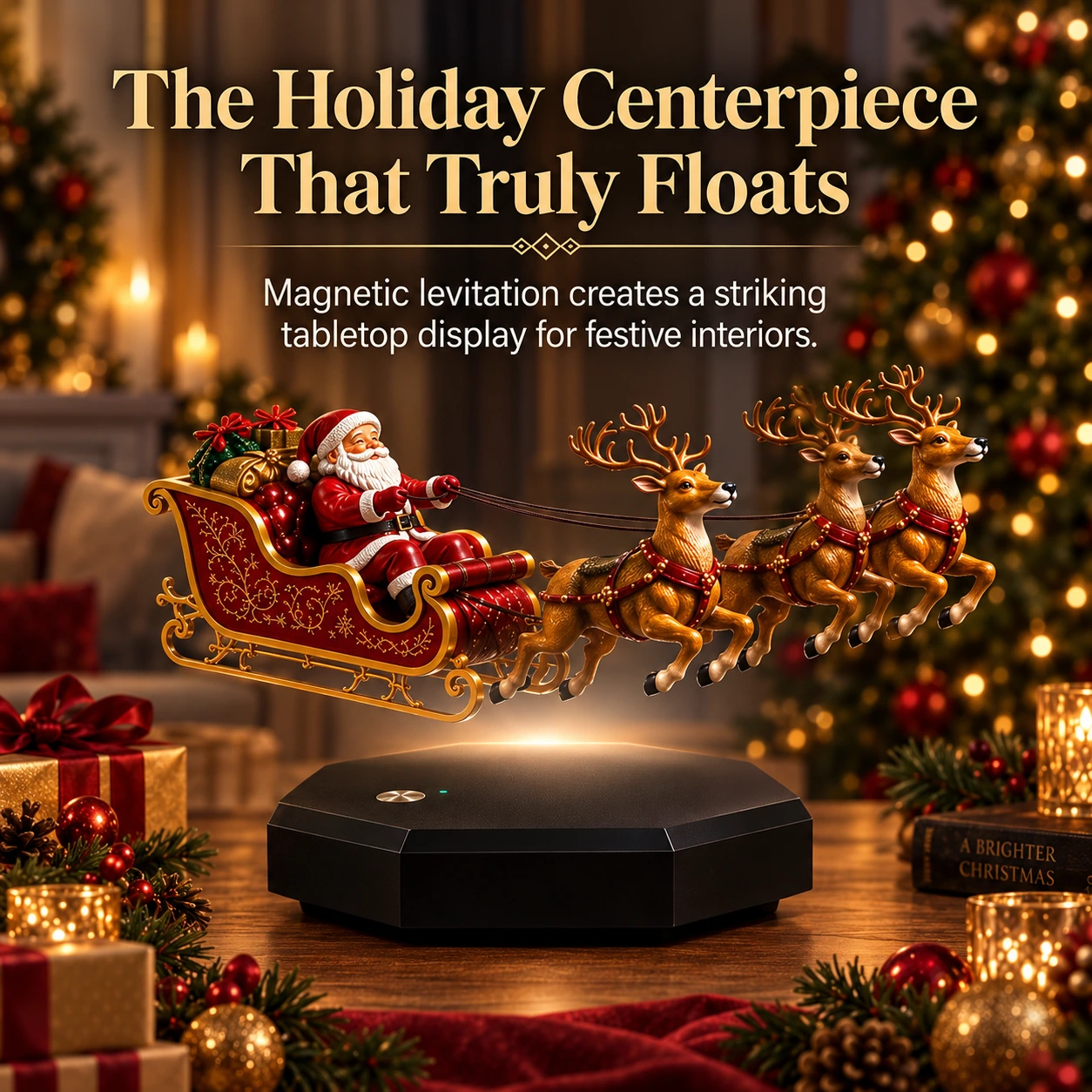 Magnetic Floating Christmas Sleigh™
