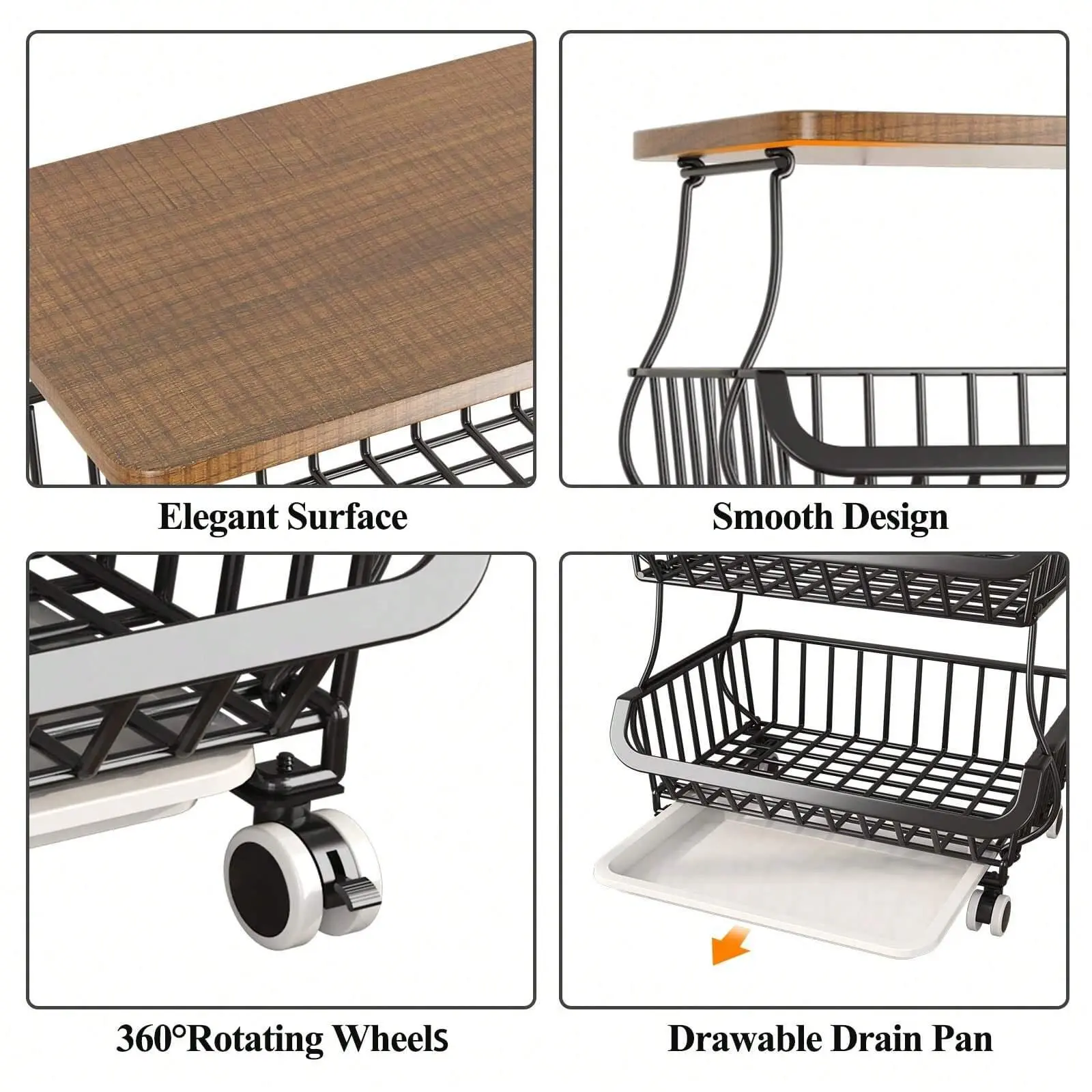 Multi-tier Metal Storage Basket