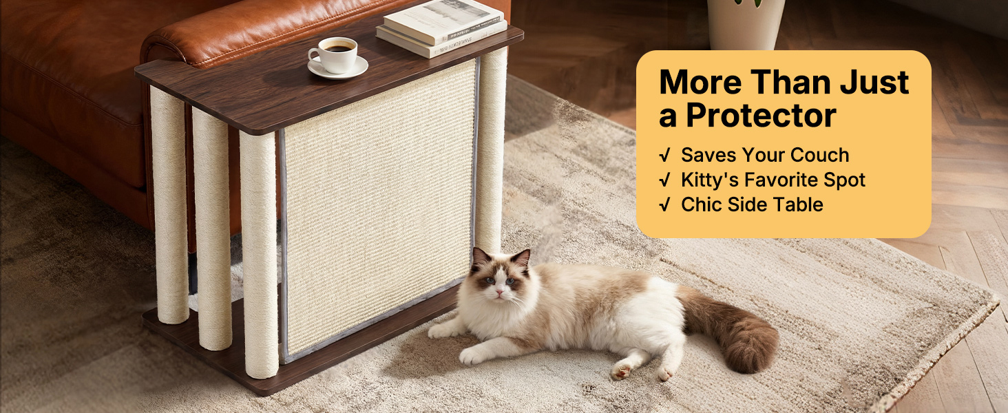 cat couch protector with side table