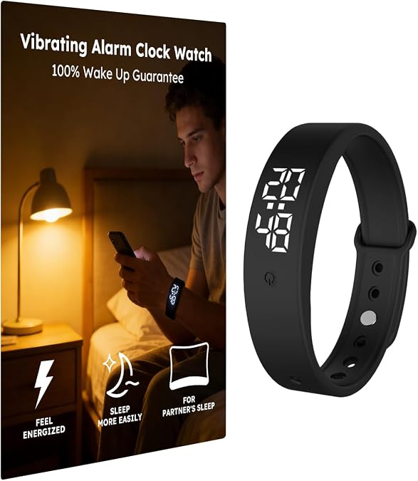 Vibrating Alarm Watch Designed for Heavy Sleepers—Silent Wake-Up Wristbands and Smart Wearables