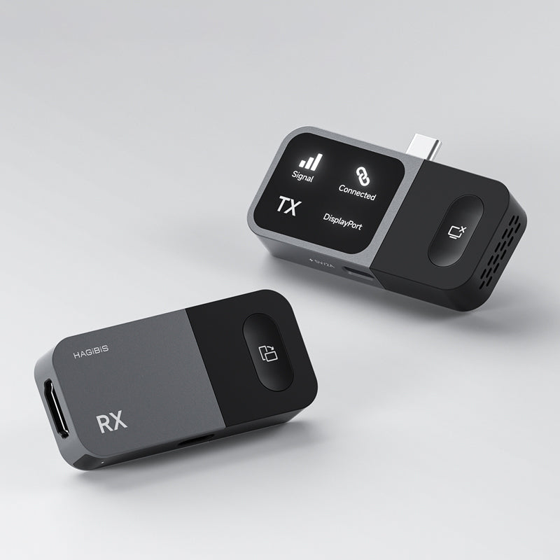 Two electronic devices labeled 'TX' and 'RX' on a light gray background