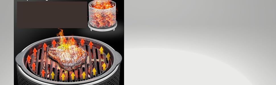 Lifespace Portable Lightweight Charcoal Grill with FREE Carry Bag