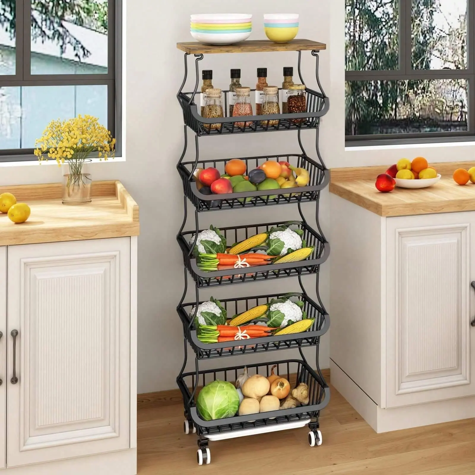Multi-tier Metal Storage Basket
