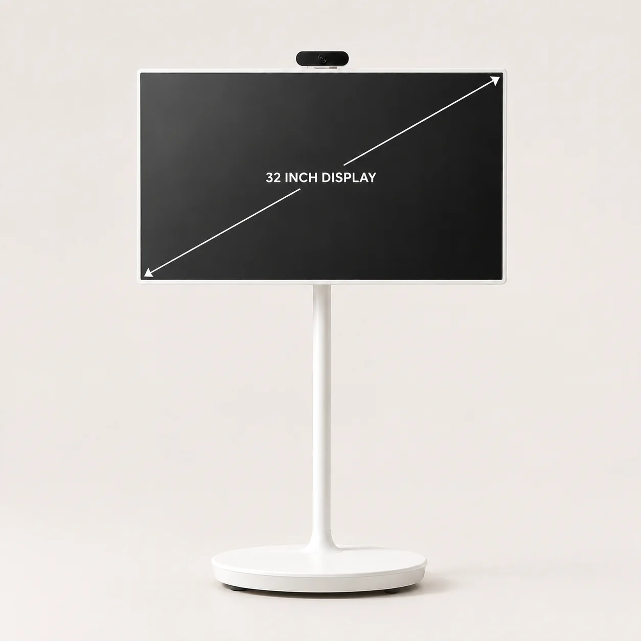 32-inch display proportions and adjustable stand dimensions