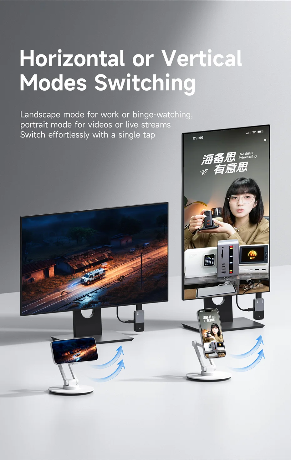 Hagibis GA10 Wireless Display Adapter USB-C Transmitter & HDMI Receiver