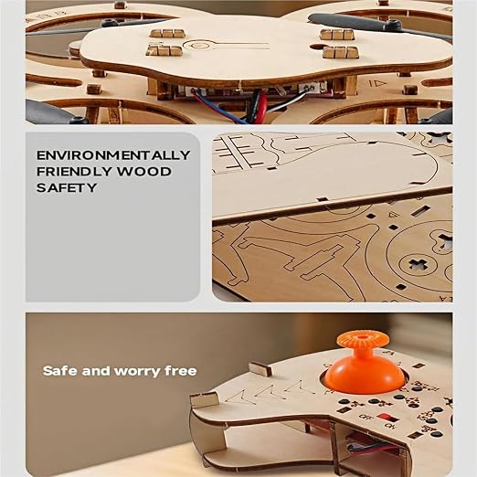 DIY Wooden RC Drone Kit, Quadcopter Assembly Model, Mini RC Quadcopter