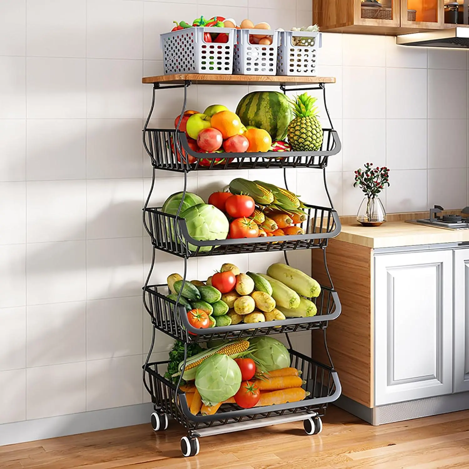 Multi-tier Metal Storage Basket