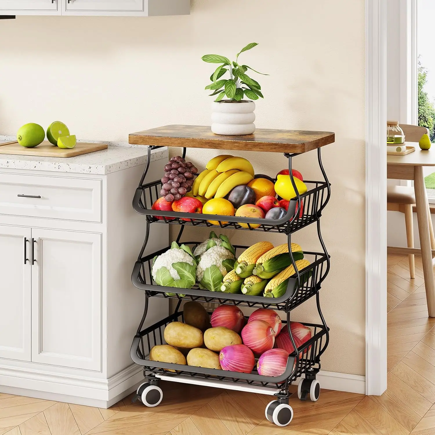Multi-tier Metal Storage Basket