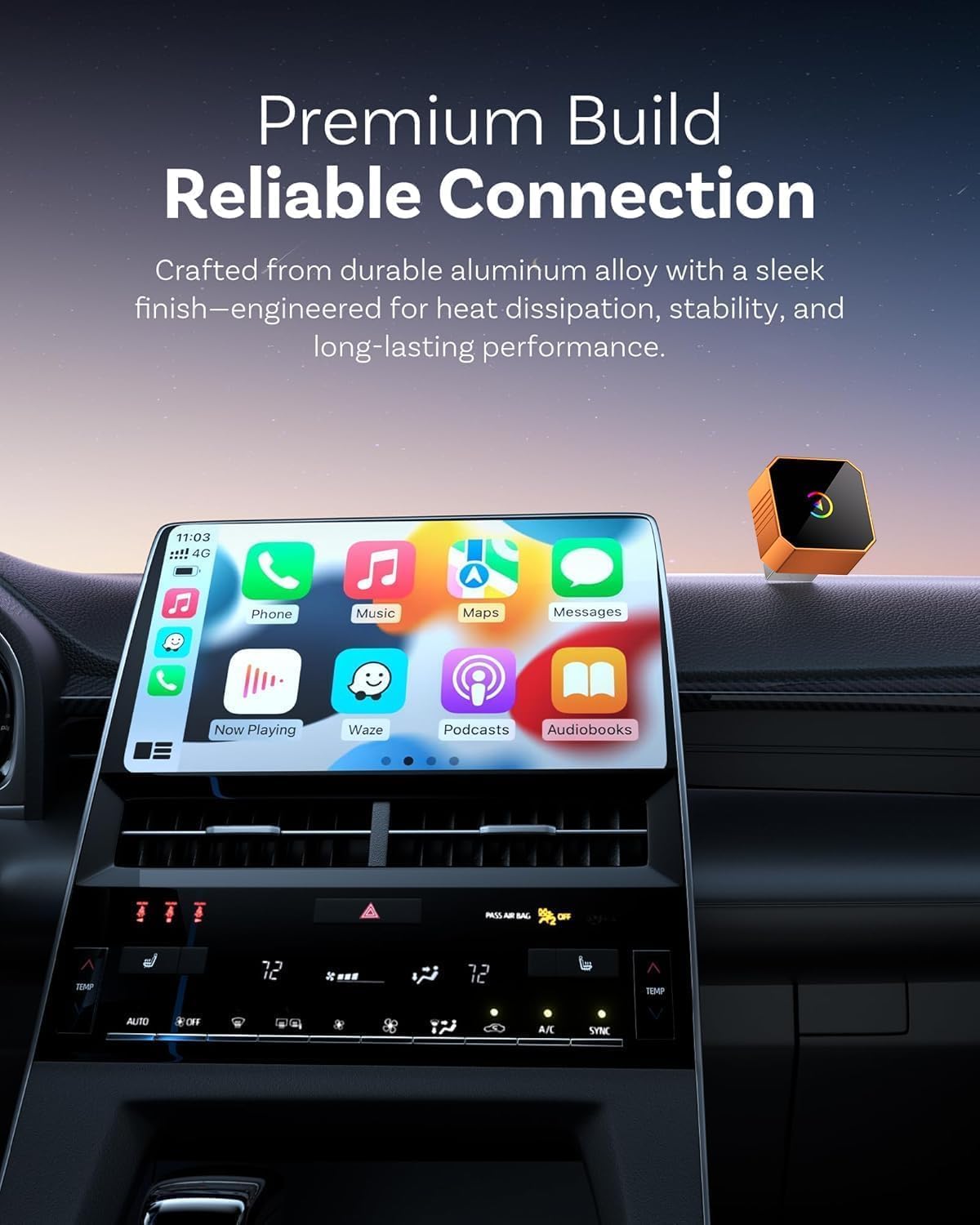 2026 Model Mini Wireless CarPlay Adapter — Upgrade from Wired to Wireless CarPlay and Android Auto