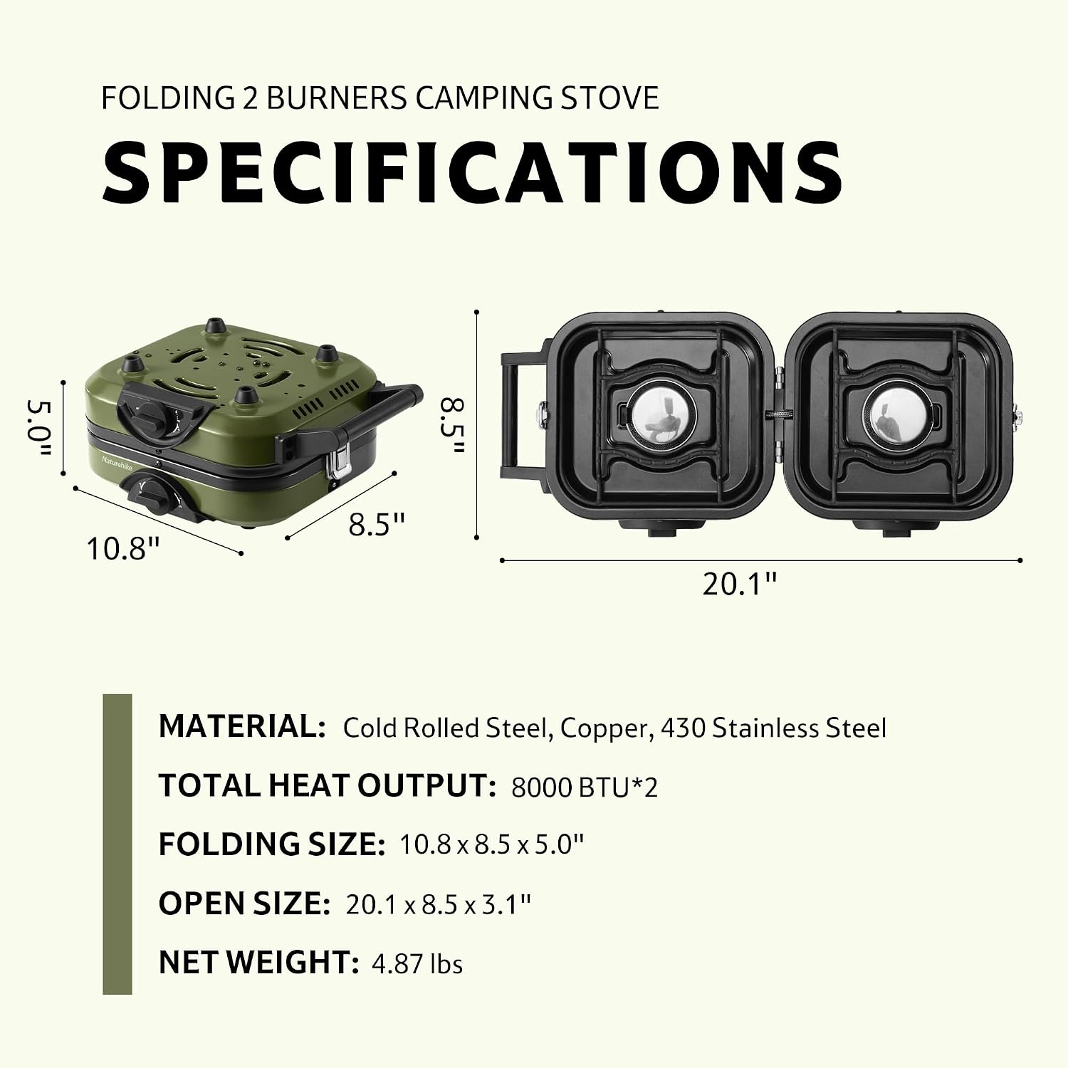 Burner Folding Camping Stove 