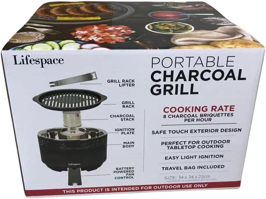 Portable Lightweight Charcoal Grill with FREE Carry Bag