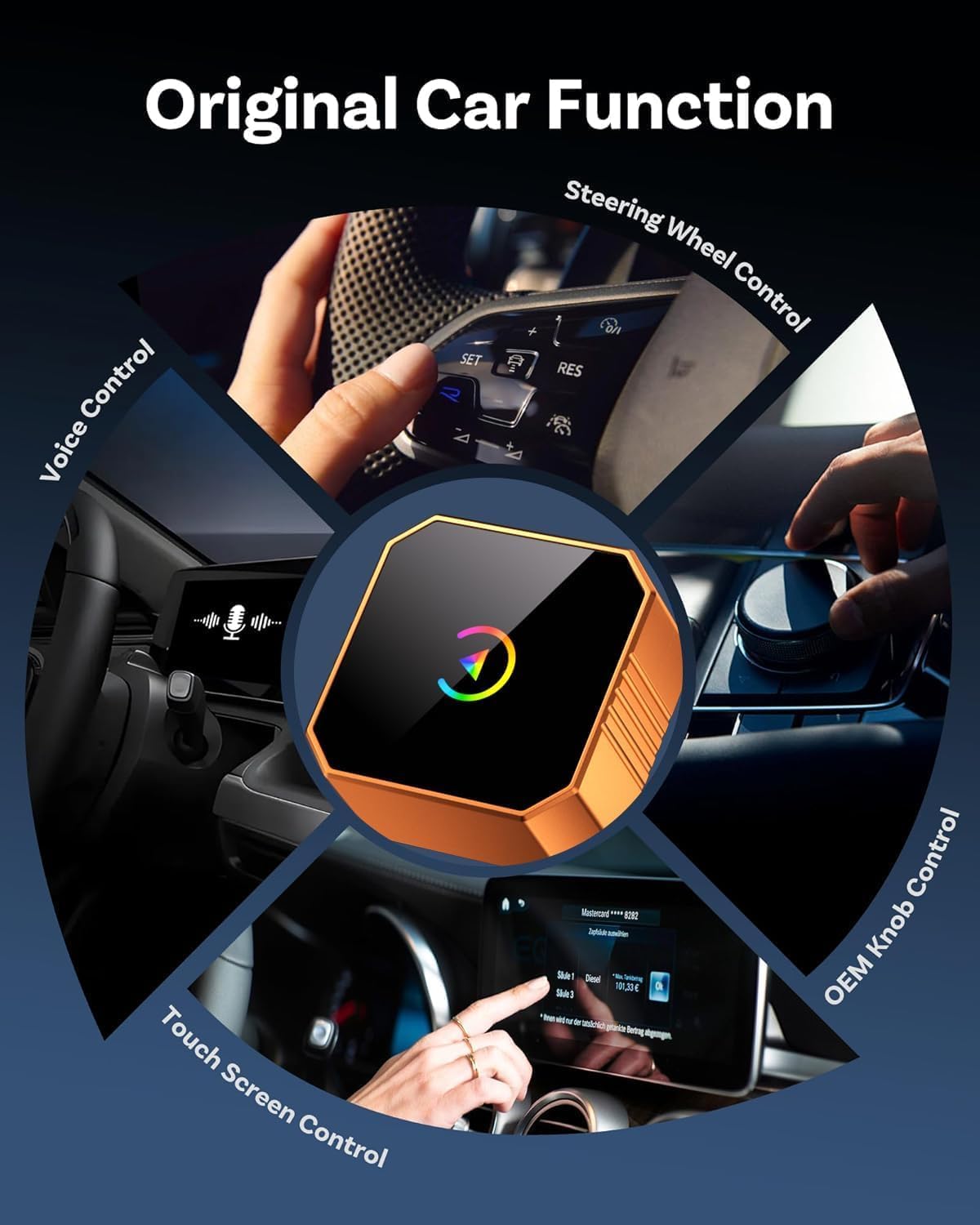 2026 Model Mini Wireless CarPlay Adapter — Upgrade from Wired to Wireless CarPlay and Android Auto