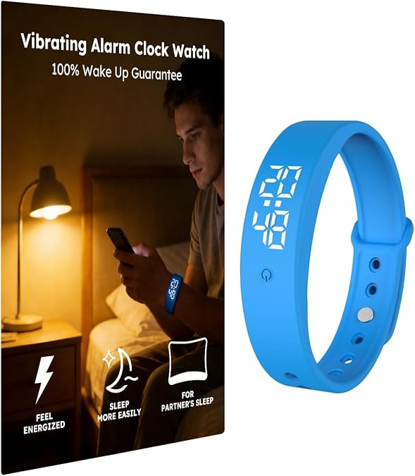 Vibrating Alarm Watch Designed for Heavy Sleepers—Silent Wake-Up Wristbands and Smart Wearables