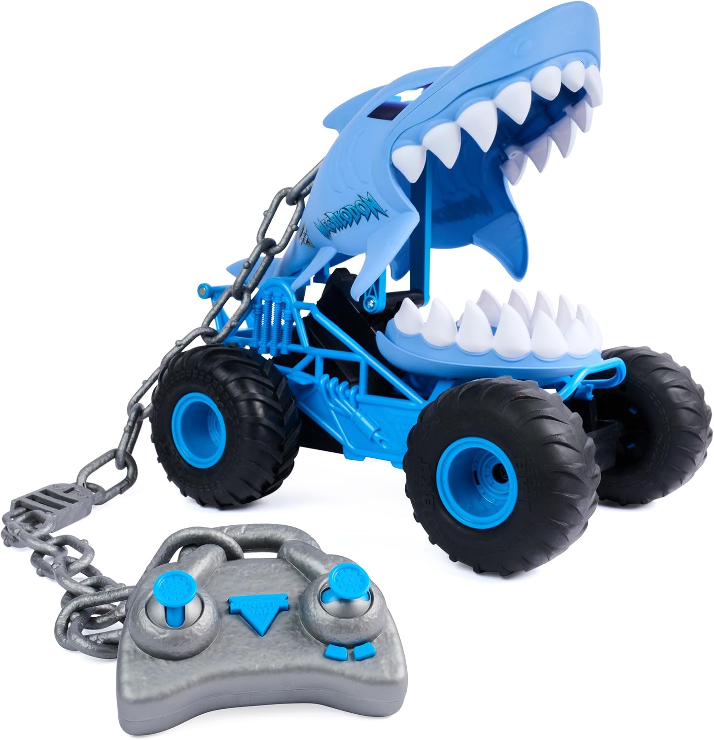 Monster Jam Chomping Megalodon RC Toy Monster Truck, 1:15 Scale