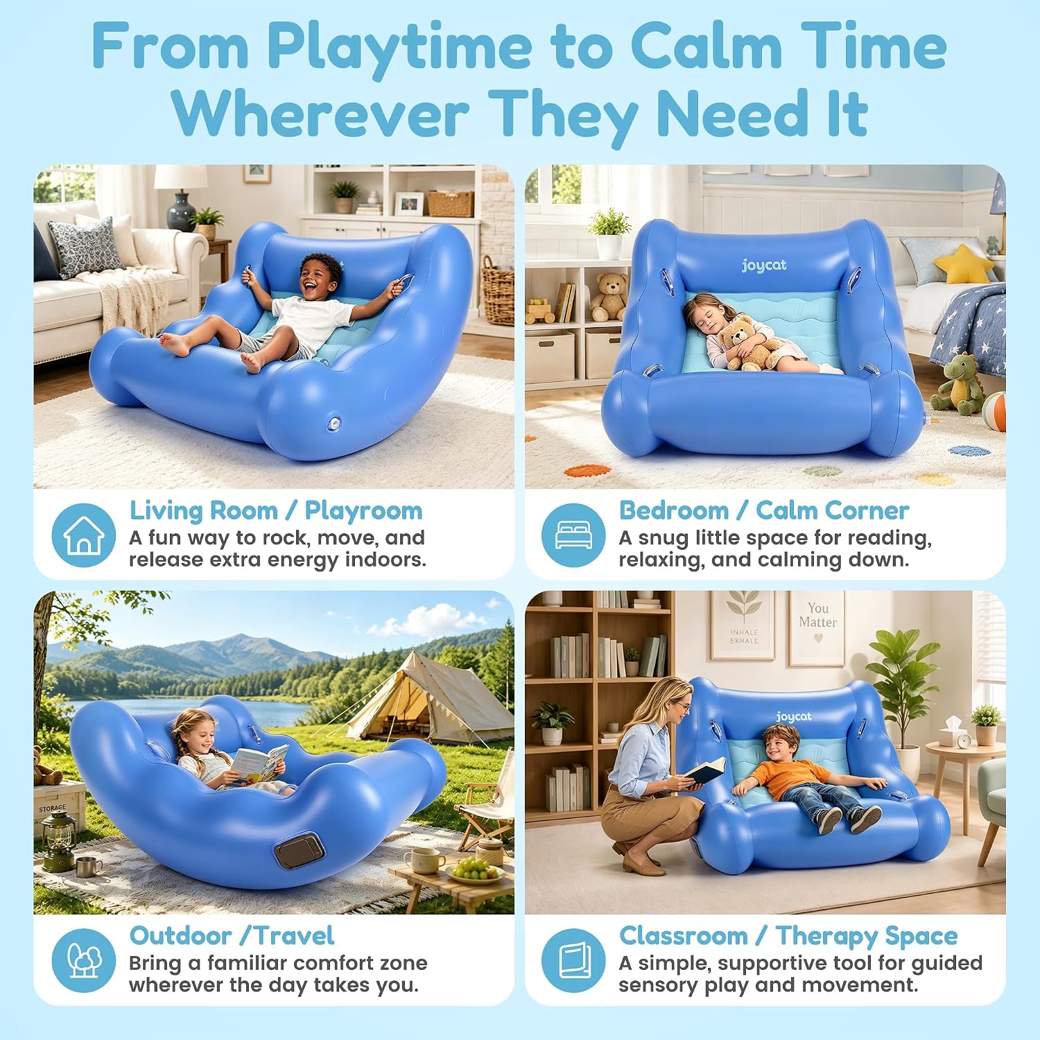 Inflatable Sensory Rocking Chair for Kids, Sensory Chair for ADHD