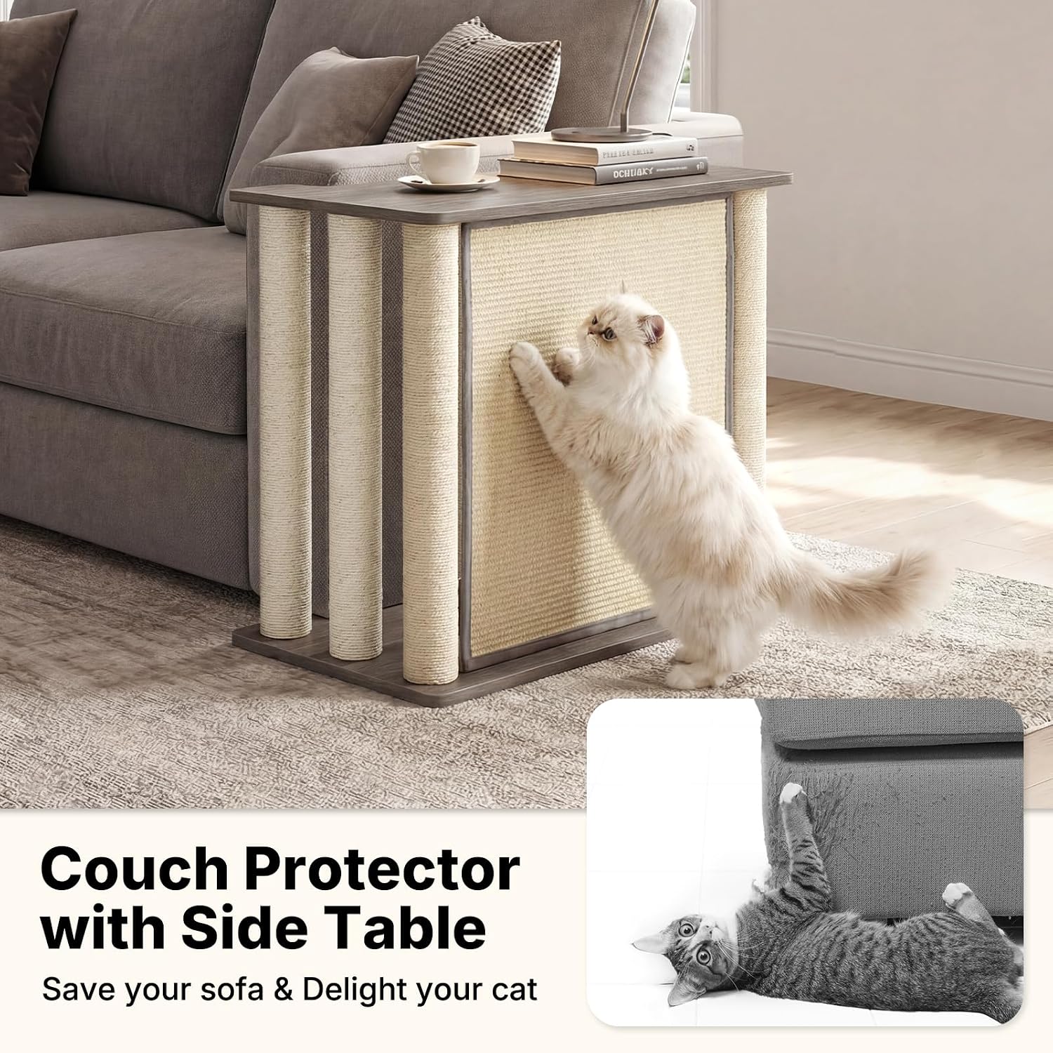 Cat Scratcher Side Table for Couch