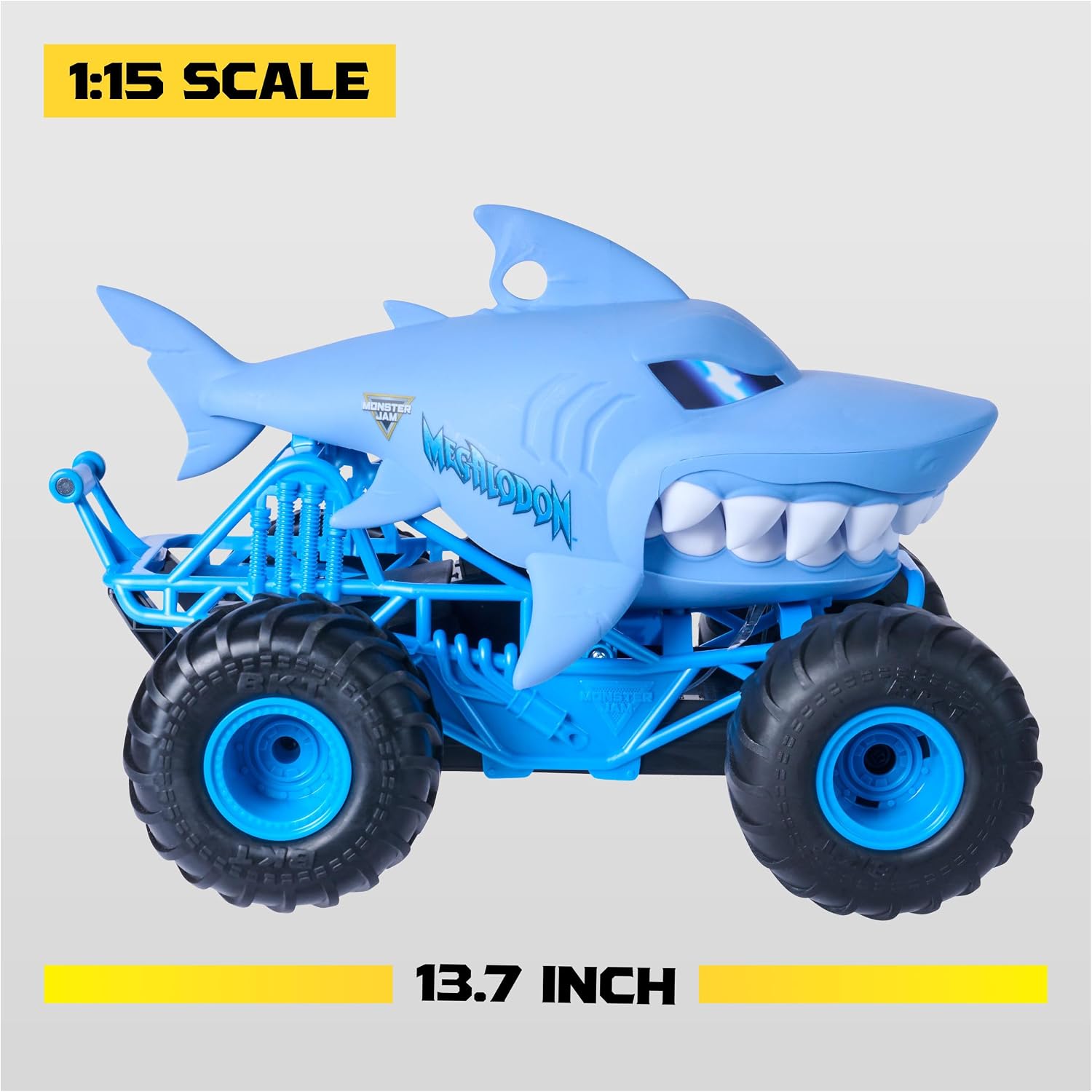 Monster Jam Chomping Megalodon RC Toy Monster Truck, 1:15 Scale