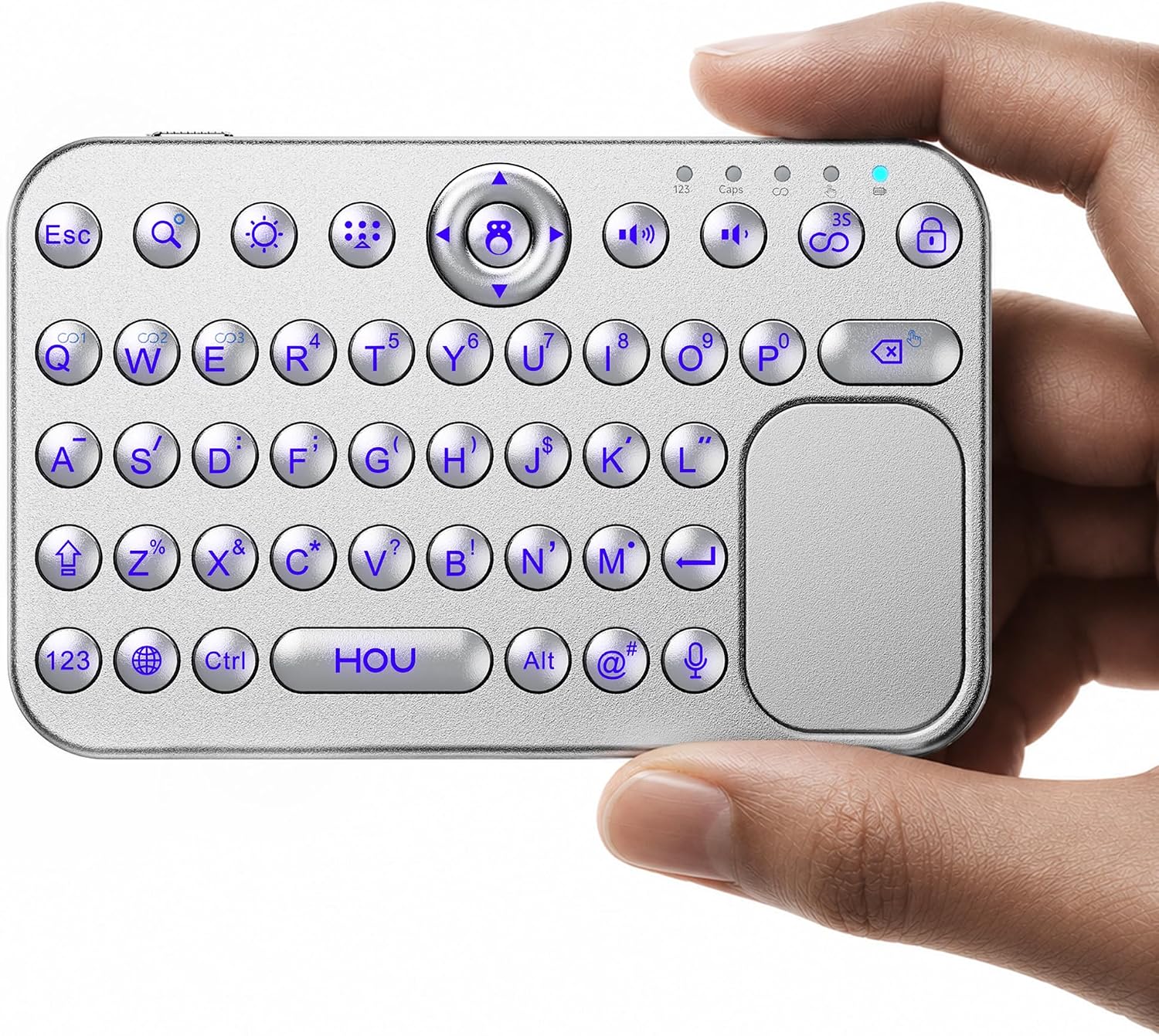 Mini Bluetooth Keyboard, Magnetic Portable ，Touchpad& 7-Color Backlight