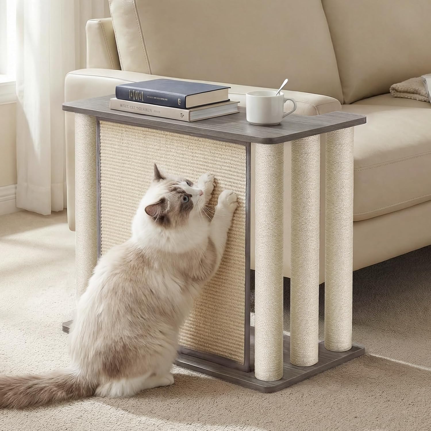 Cat Scratcher Side Table for Couch
