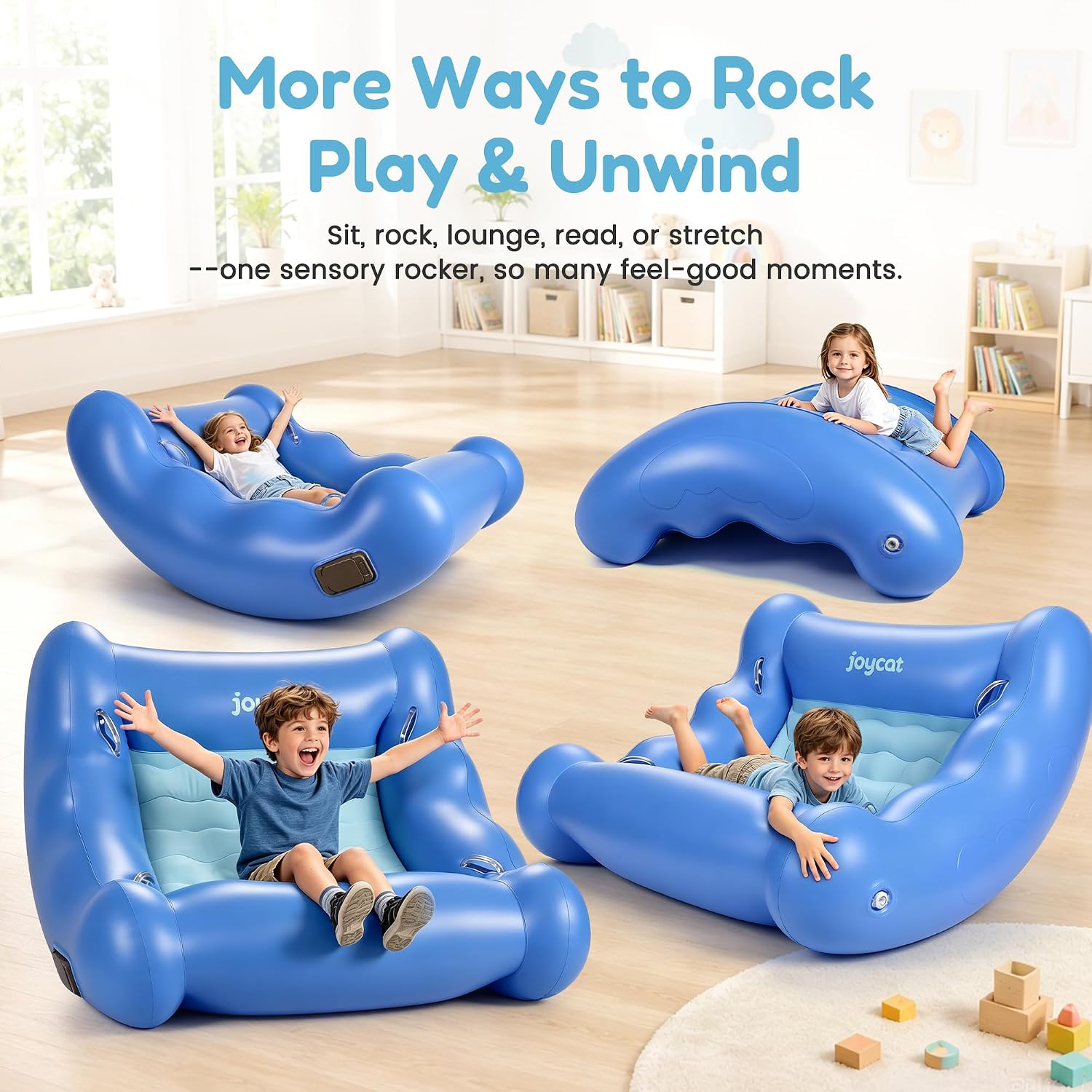 Inflatable Sensory Rocking Chair for Kids, Sensory Chair for ADHD
