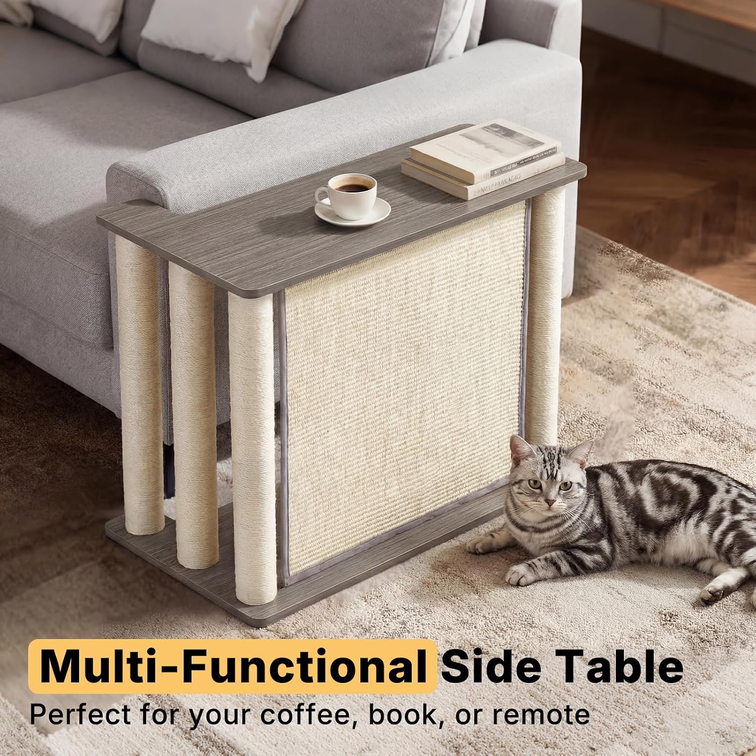 Cat Scratcher Side Table for Couch