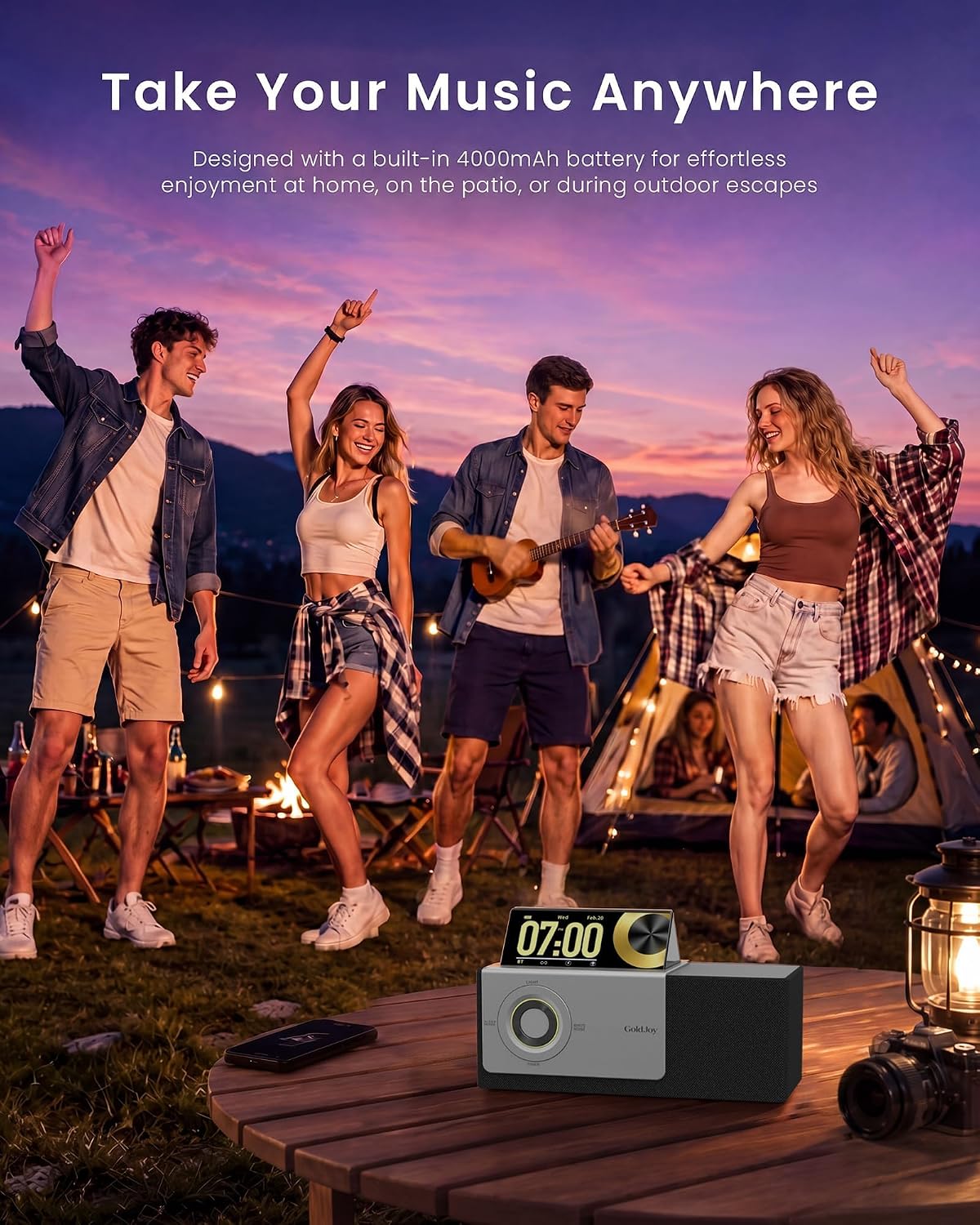 Wireless Bluetooth Speaker—doubles as a charging dock; suitable for home use or as a sleep-aid gift.