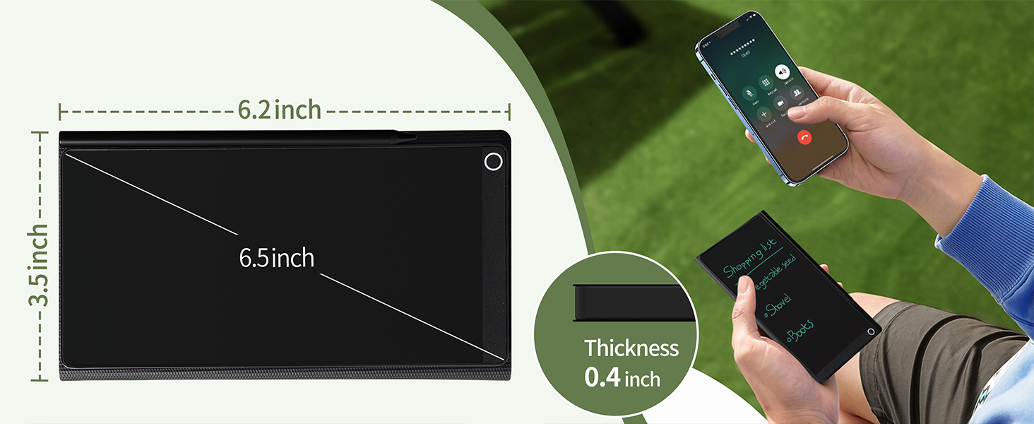 lcd writing tablet for adults size