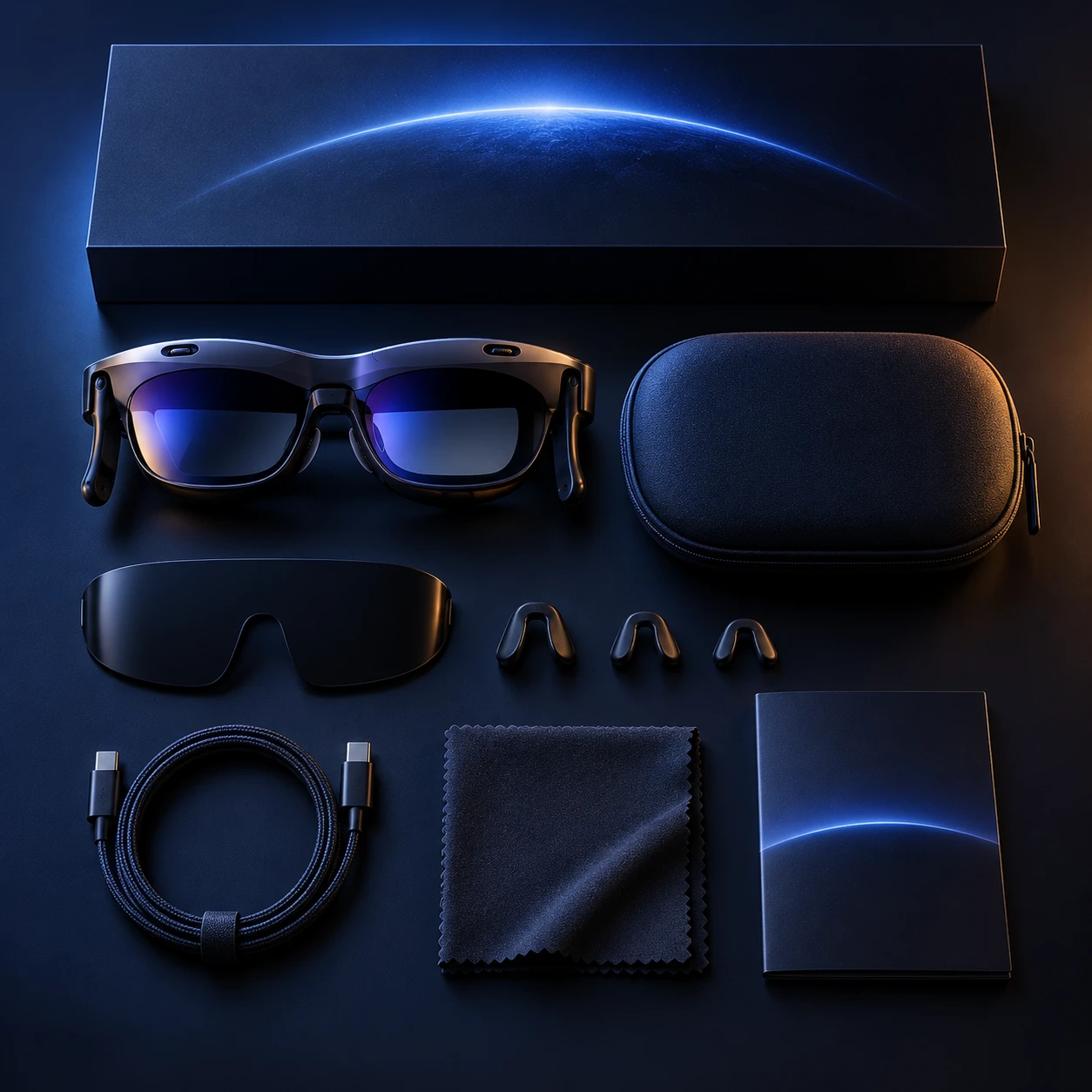 Contenu de la bo&icirc;te des lunettes XR AR