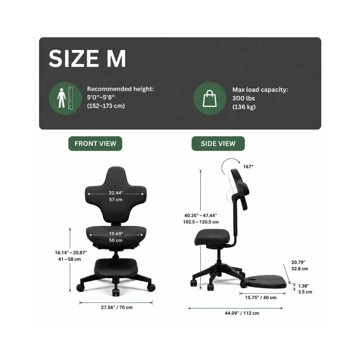 Standing desk ergonomic chair