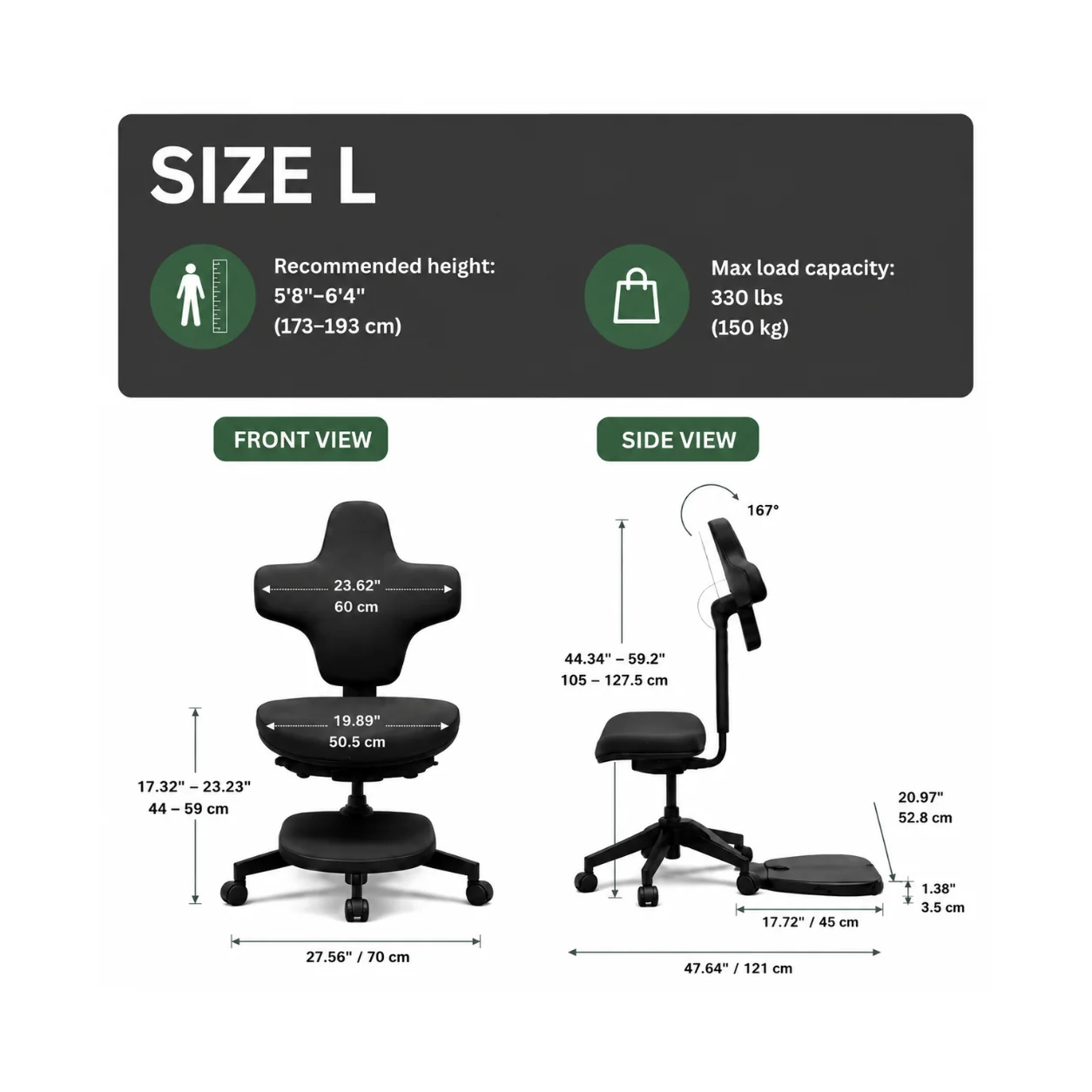 Standing desk ergonomic chair