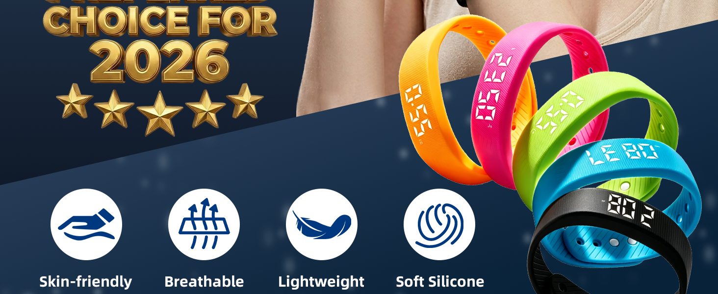Vibrating Alarm Clock Silent Wristband for Heavy Sleepers Vibration Wake up Extremely Deep Sleeper
