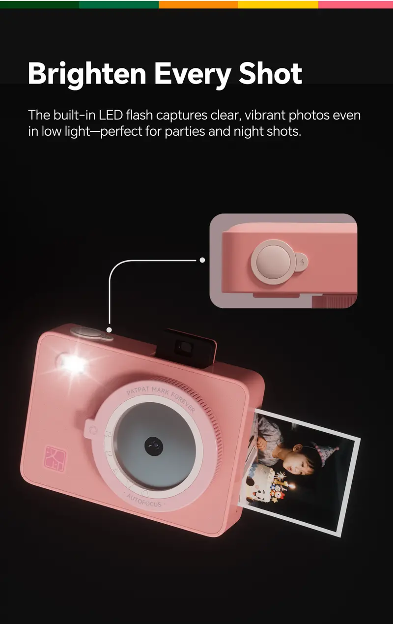 Hanin Z5S Instant Print Camera & 2x3 Portable Bluetooth Photo Printer for iPhone & Android, Full-Color Dye-Sub Ink-Free Printing, Print from Phone or Camera, for Travel, Party, Couple & Family Photos, GiftedInLove