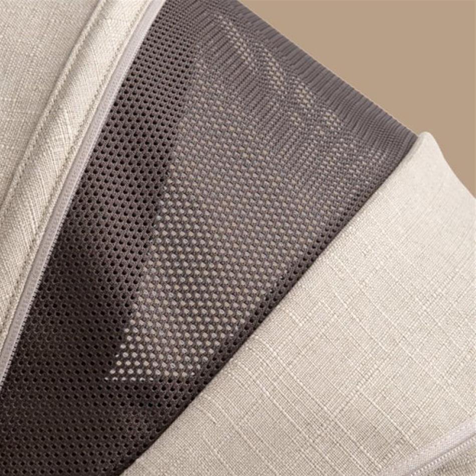 Close breathable mesh and woven canopy textile