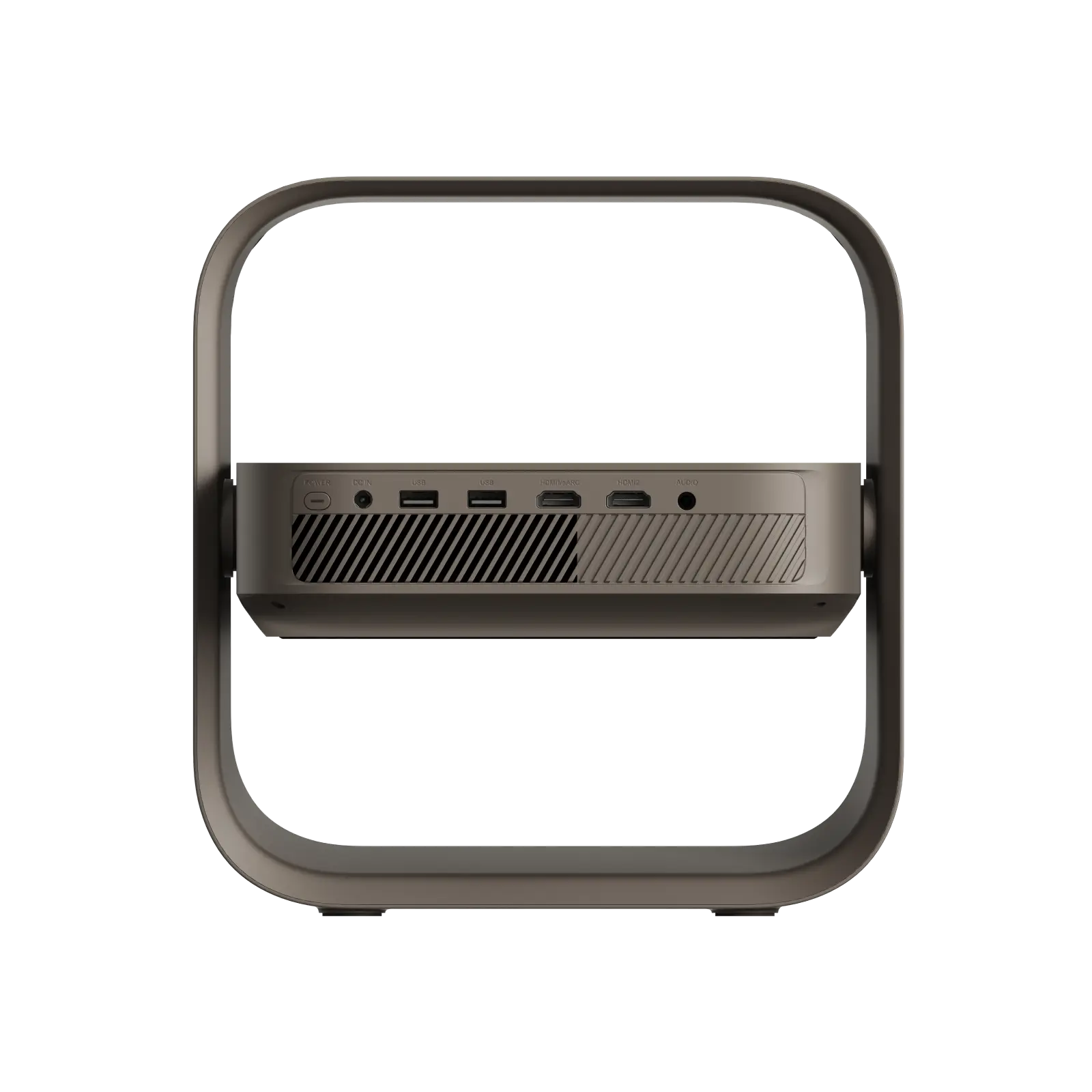 Rear ports with power, two USB, two HDMI and audio connection