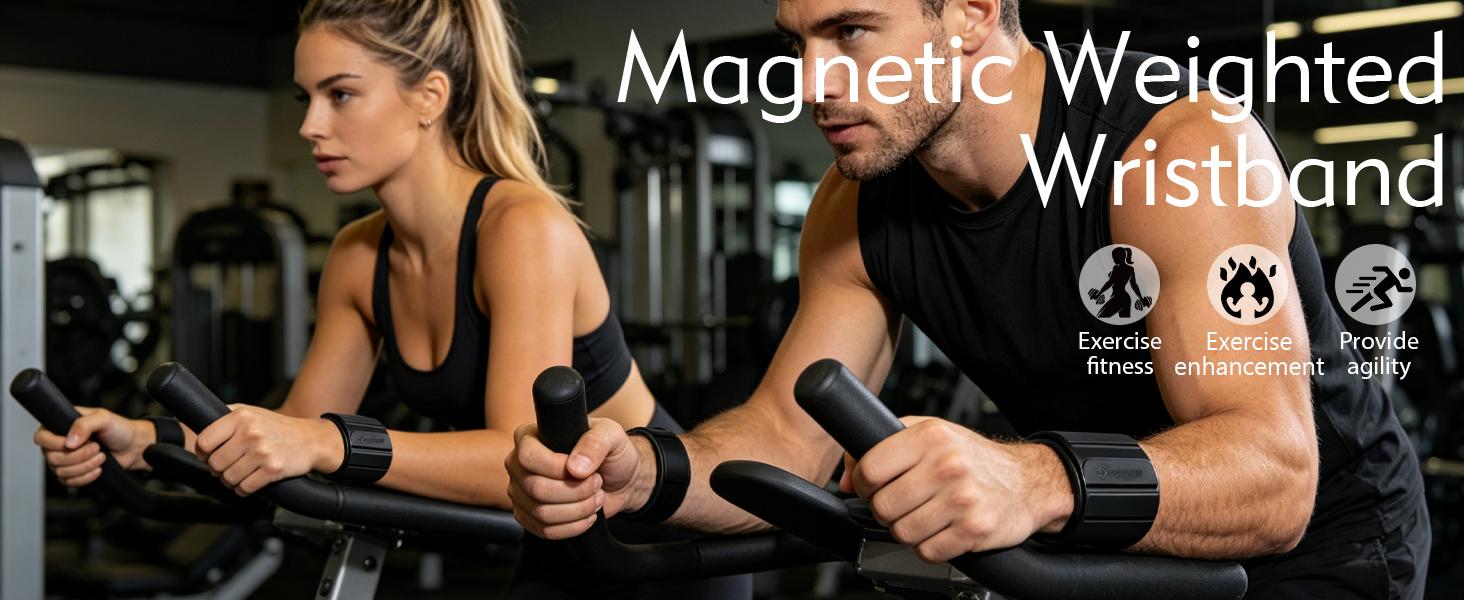 SOULYIS Magnetic Adjustable Wrist & Ankle Strap Set - Floor-Safe, Easy-to-Carry Weights with Adjustable Design for Weight Training, Gym Accessories