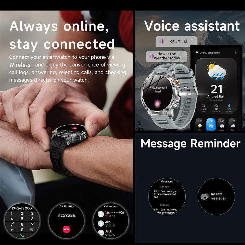 Smartwatch silicone mesh and steel strap styles